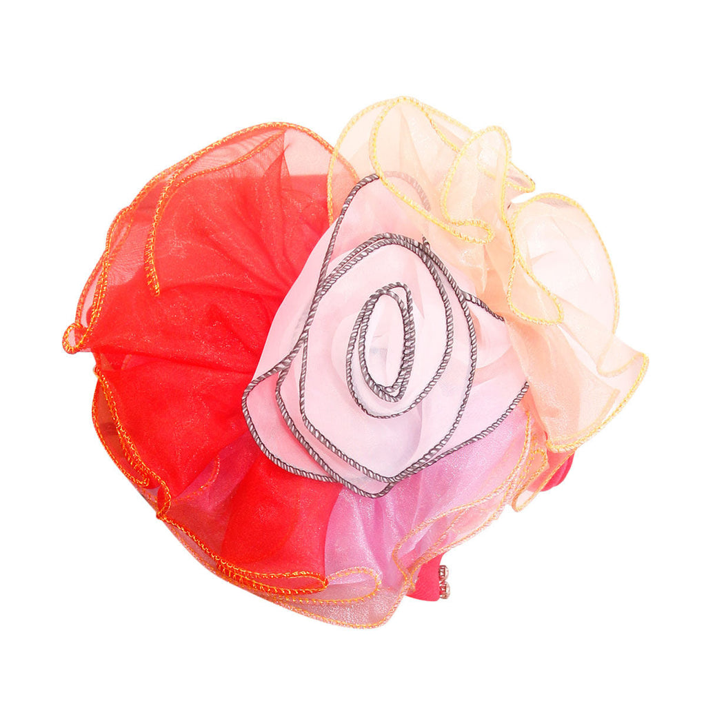 Women’s Turban Headband Fuchsia Pleated Ruffle Rhinestone Stylish Accessory