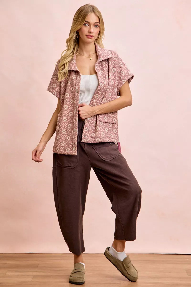 Washed Terry Pants with Pockets