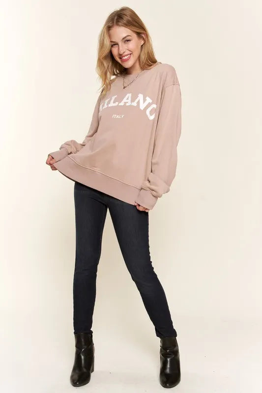 Washed Milano Pullover Sweatshirt