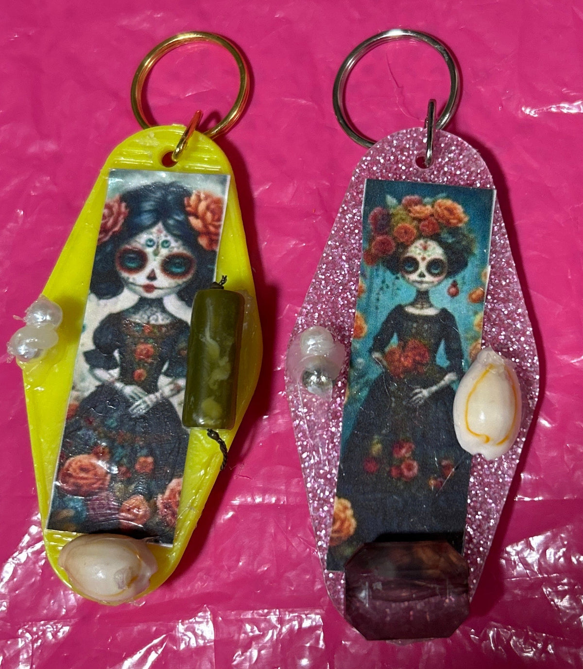 Retro Motel Key Rings – Day of the Dead