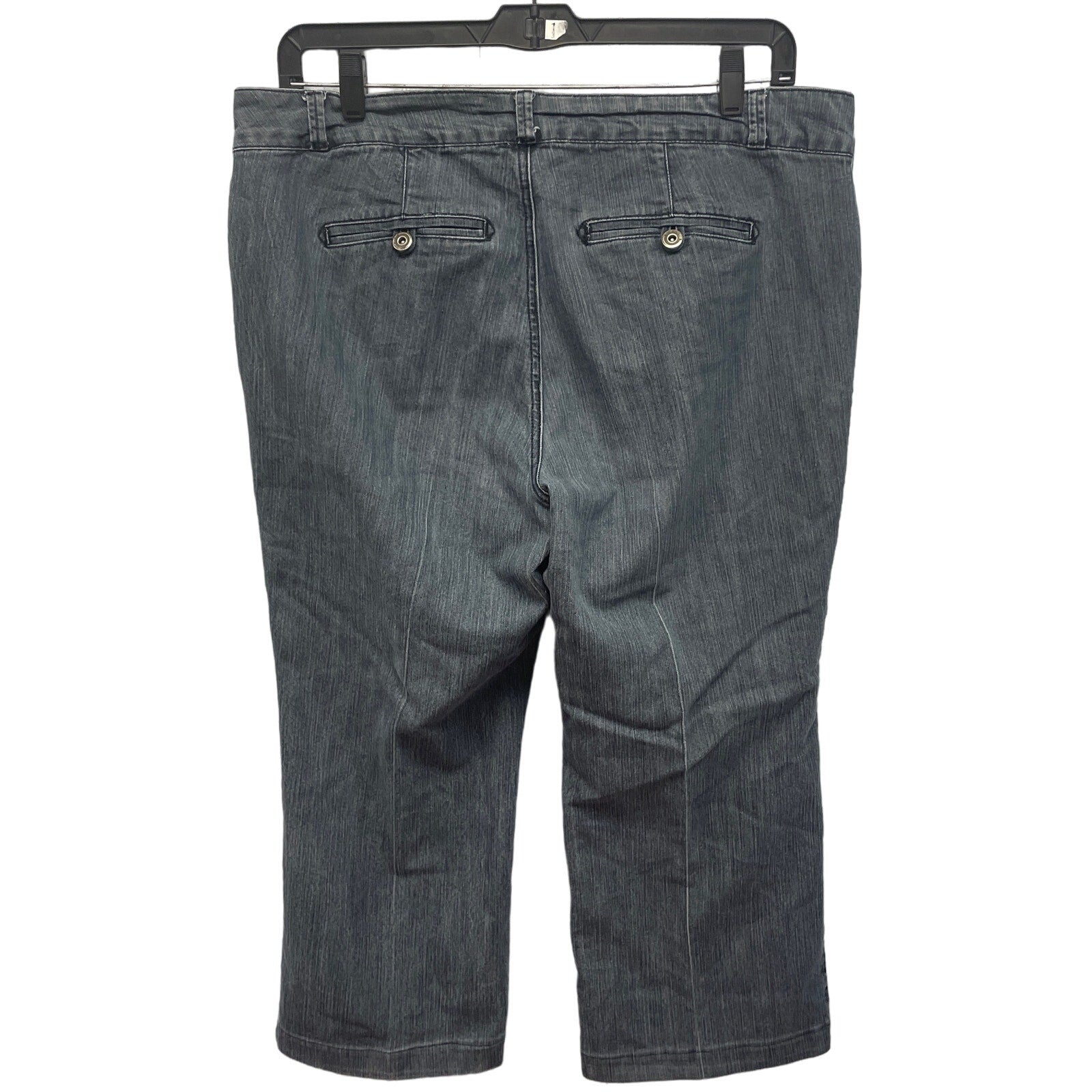 Ashley Stewart Size 18W Medium Wash Straight Leg Stretch Cotton Denim Blue Jeans