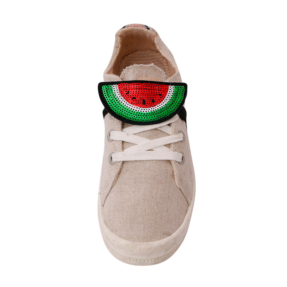 Sequin Shoe Bands Pair with Watermelon Design, Trendy Fashion Accessory
