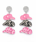 Tiered Cowgirl Hat Dangle Earrings