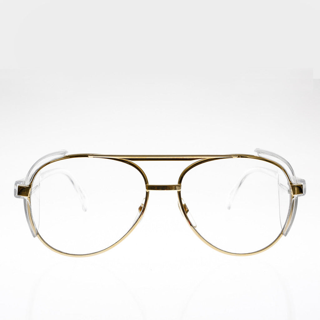 Vintage Safety Aviator Glasses with Protective Side Shields - Hurley