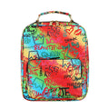 Trolley Sleeve Backpack Multi Color Graffiti Trendy Casual Fashion Accessory