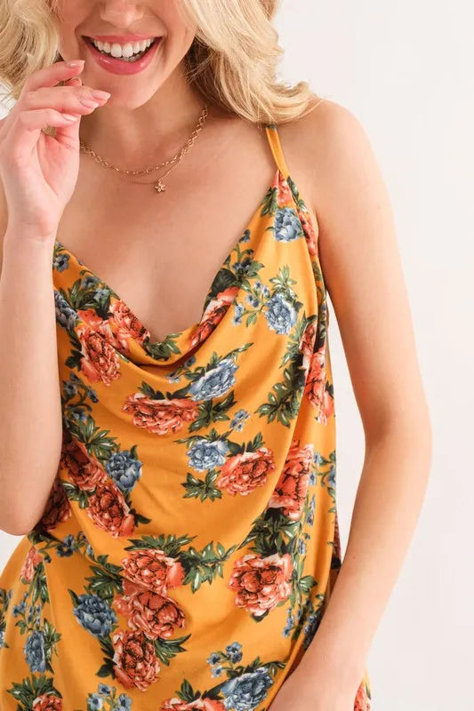 Floral Printed Casual Tank Top