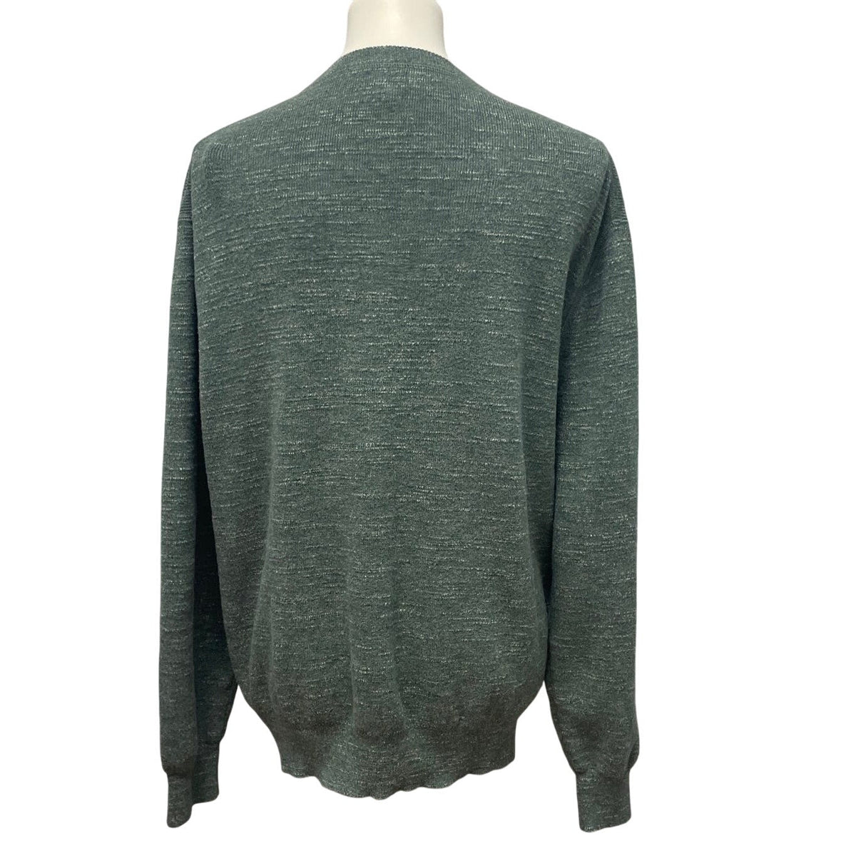 J Crew Mens XL Long Sleeve Green Crew Neck Pullover Acrylic Blend Knit Sweater