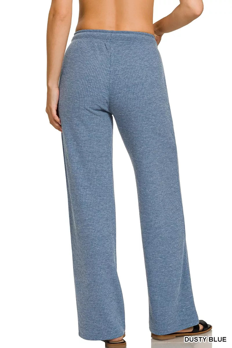 Ribbed Drawstring Lounge Pants