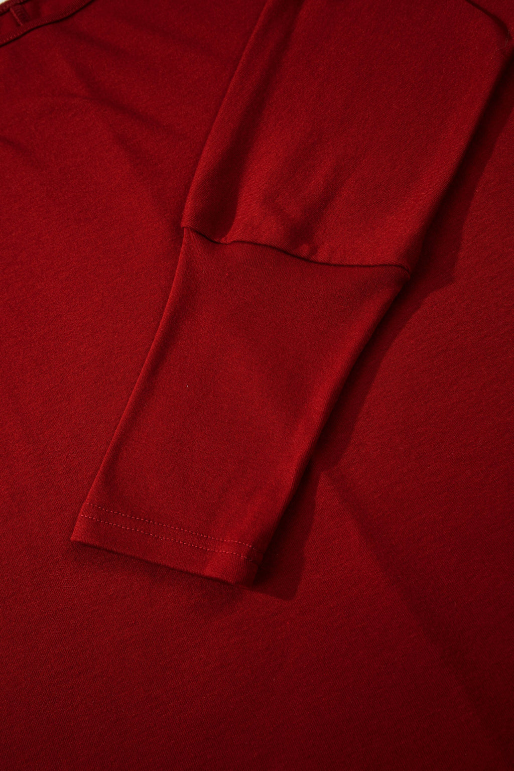 Red Dahlia Solid Color Extended Cuffs Long Sleeve Top