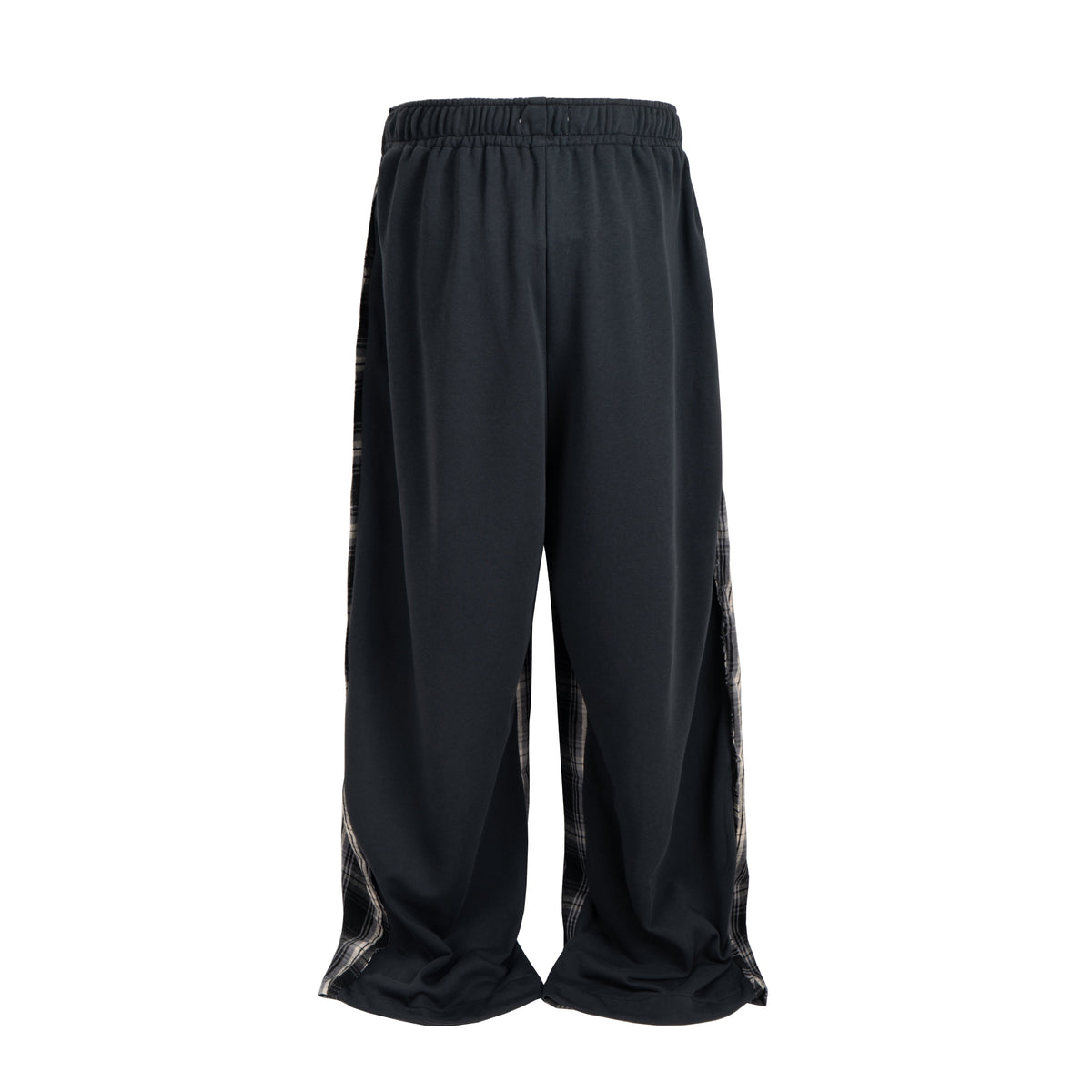 PLAID SPLIT SWEATPANTS