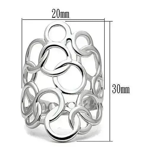 Modern Brass Ring - Rhodium Plated - Minimalist Band - No Gemstone
