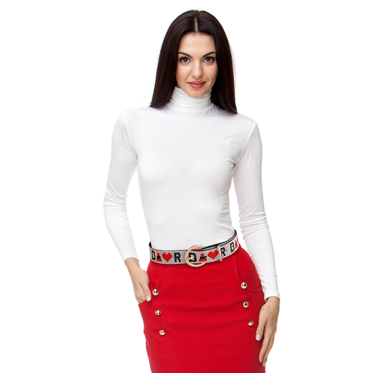 Statement Red Rhinestone Belt Bespoke Inspired Stylish Accessory