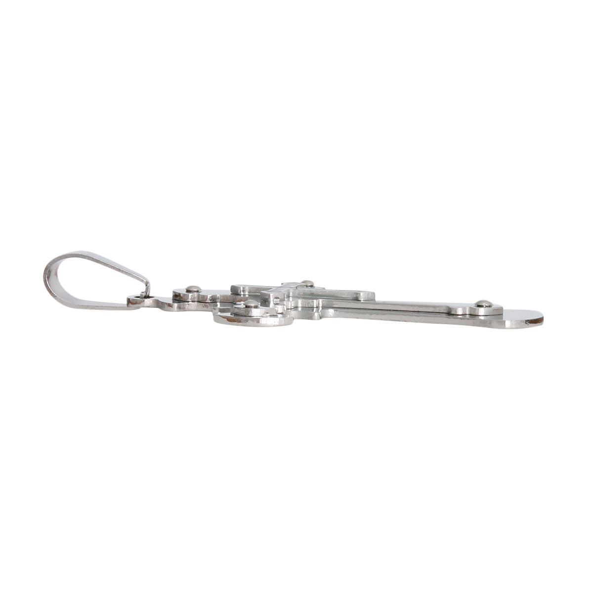 Stainless Steel Cross Pendant Silver Stylish Jewelry Accessory
