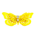 Statement Butterfly Brooch Yellow 3D Stylish Fashion Jewelry Accessory
