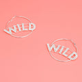 Rhinestone Hoop Earrings Silver Stylish Statement Jewelry