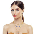 Gold Chain Necklace with Blue Evil Eye Pendant – Stylish Statement Jewelry