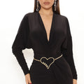 Chain Belt with Gold Embellished Heart Detail – Stylish Statement Accessory