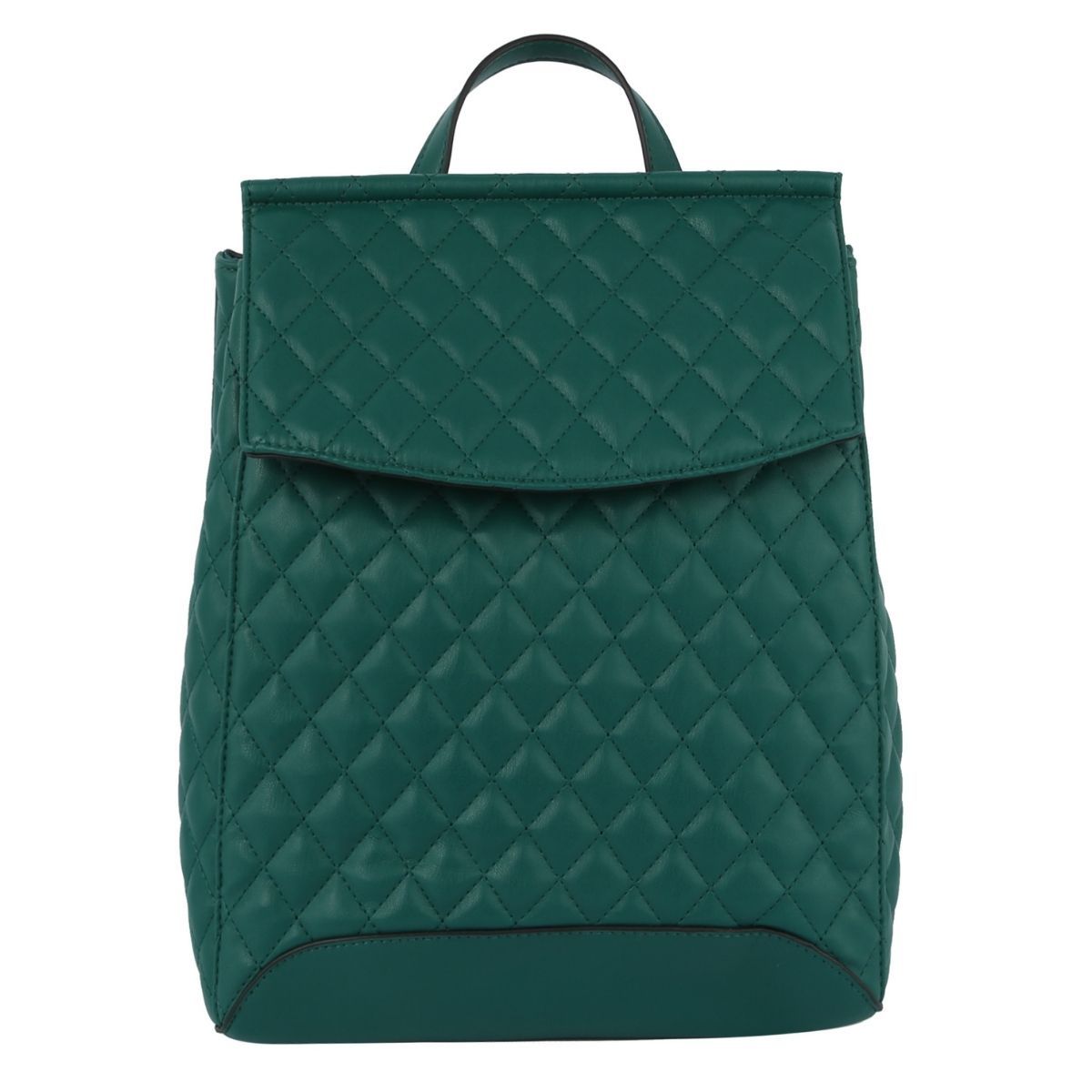 Convertible Quilted Backpack Green Stylish Fashion Accessory
