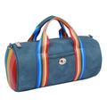 Fashion Handbag Blue Rainbow Strap Barrel Stylish Casual