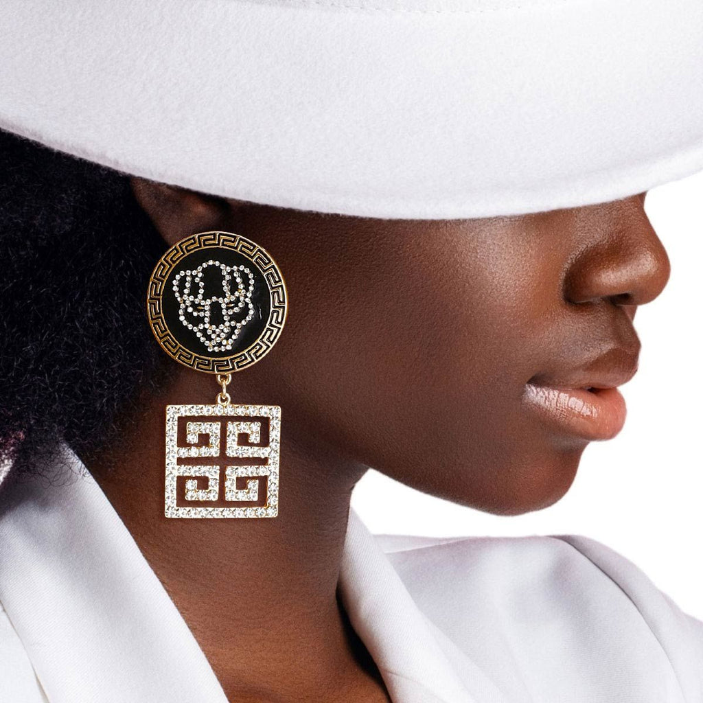 Tiger Charm Gold Earrings Stylish Statement Jewelry