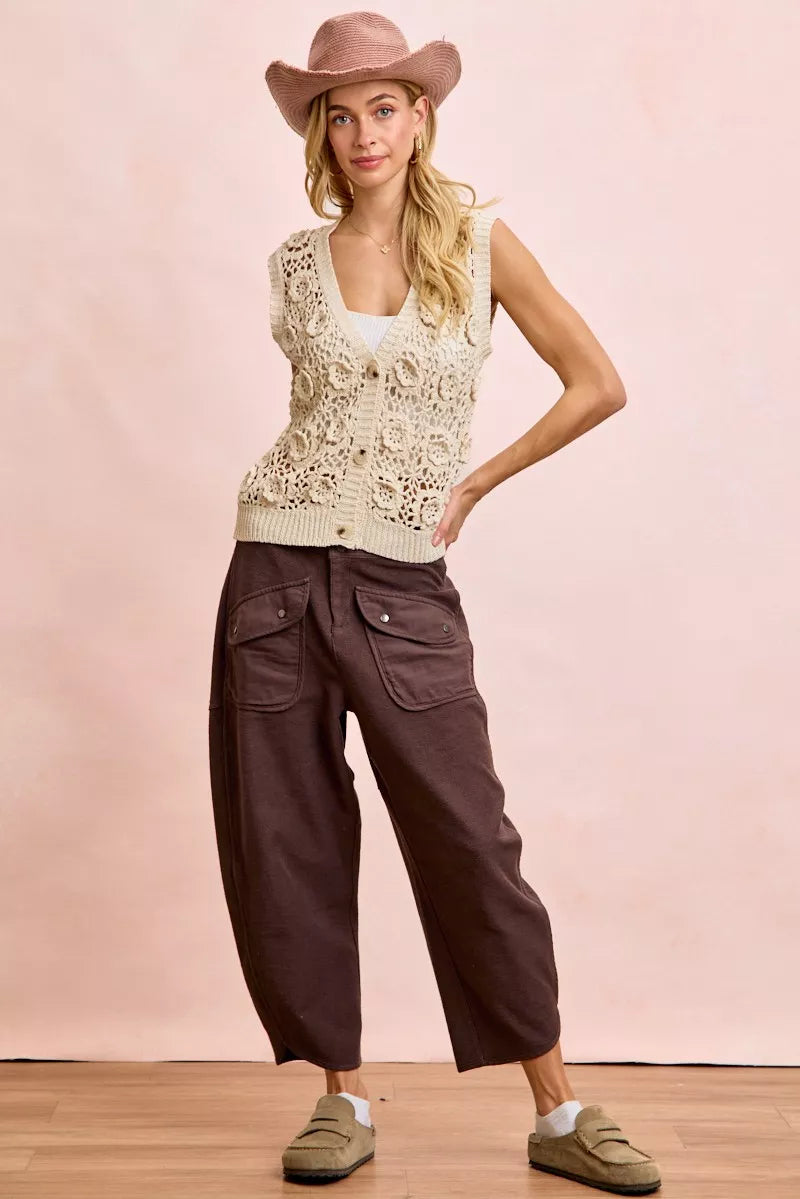 Washed Terry Pants with Pockets