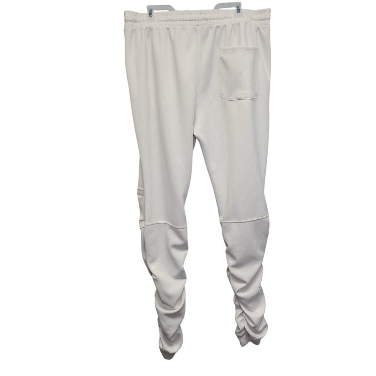 G Style Mens 3XL White PolySpandex Drawstring Waist Athletic Jogger Sweatpants