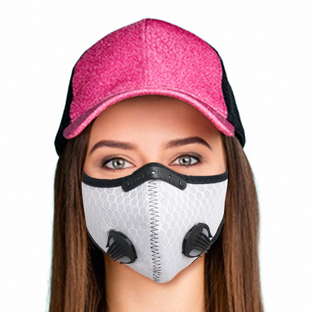 Sports Mask White Mesh Stylish Casual Face Covering