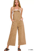Washed Knot Strap Pockets Jumpsuit