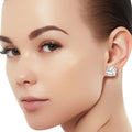 Cushion Cut Gold Volleyball Stud Earrings Stylish Jewelry Accessory