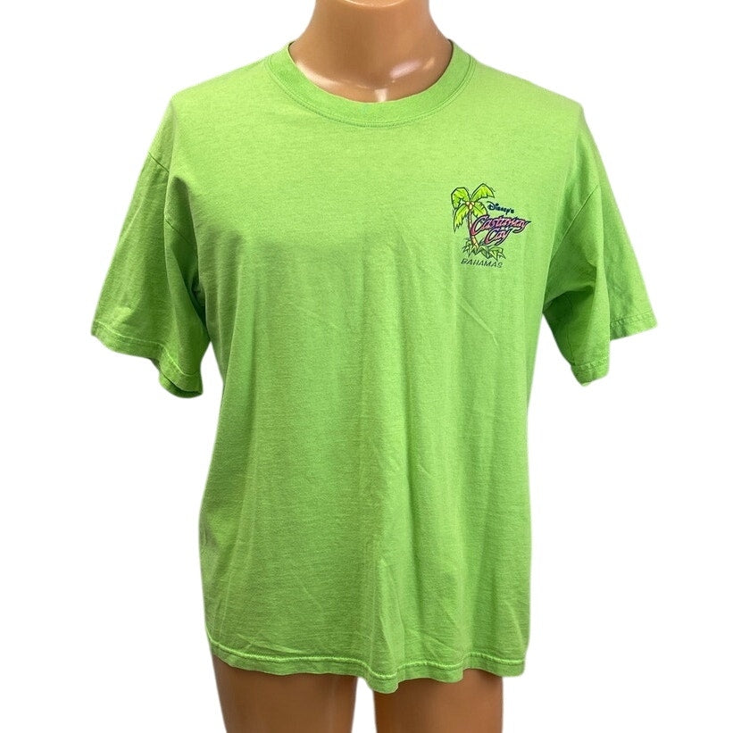Disney Mens Large Castaway Cay Bahamas Short Sleeve Crew Neck Tee Shirt