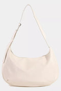 Faux Leather Hobo Crescent Shoulder Bag
