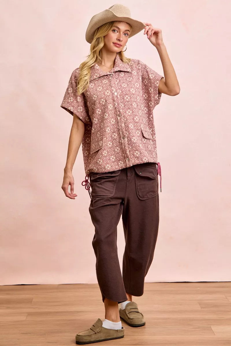 Washed Terry Pants with Pockets