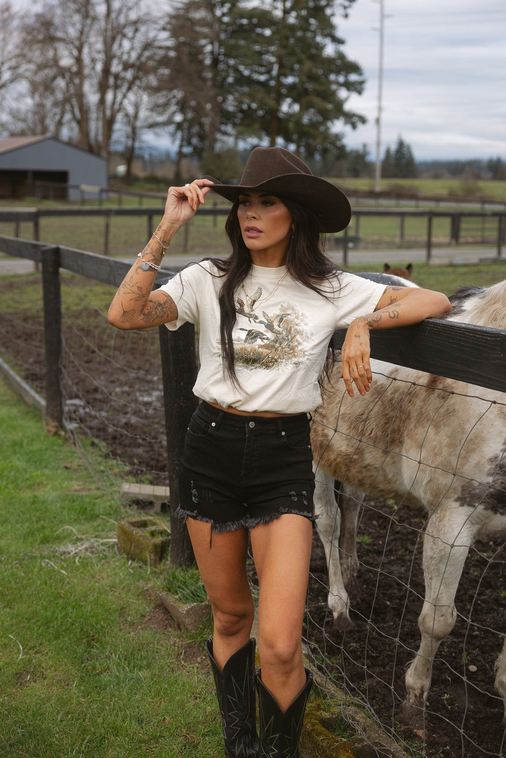 On The Go Distressed Shorts - Black