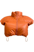 Vegan Leather Puffer Vest