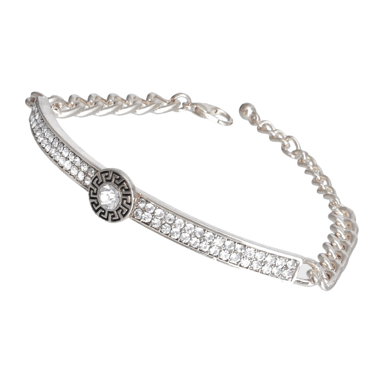 Silver Chain Bangle Half Chain Stylish Fashion Jewelry Accessory
