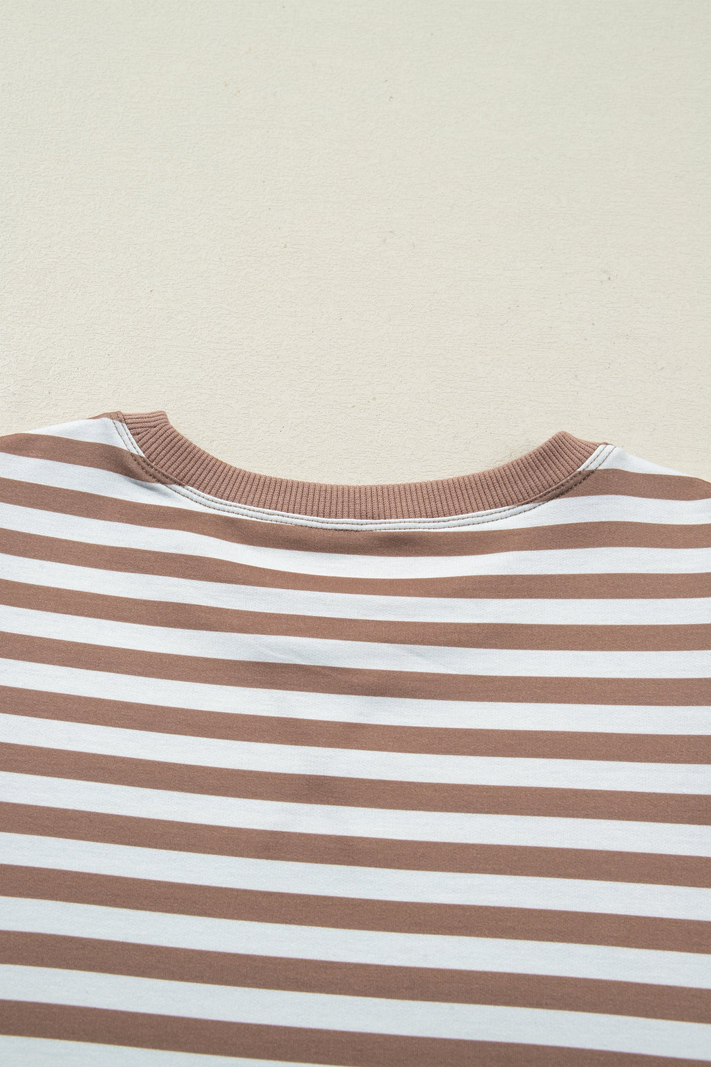 Orange Stripe Short Bubble Sleeve T Shirt