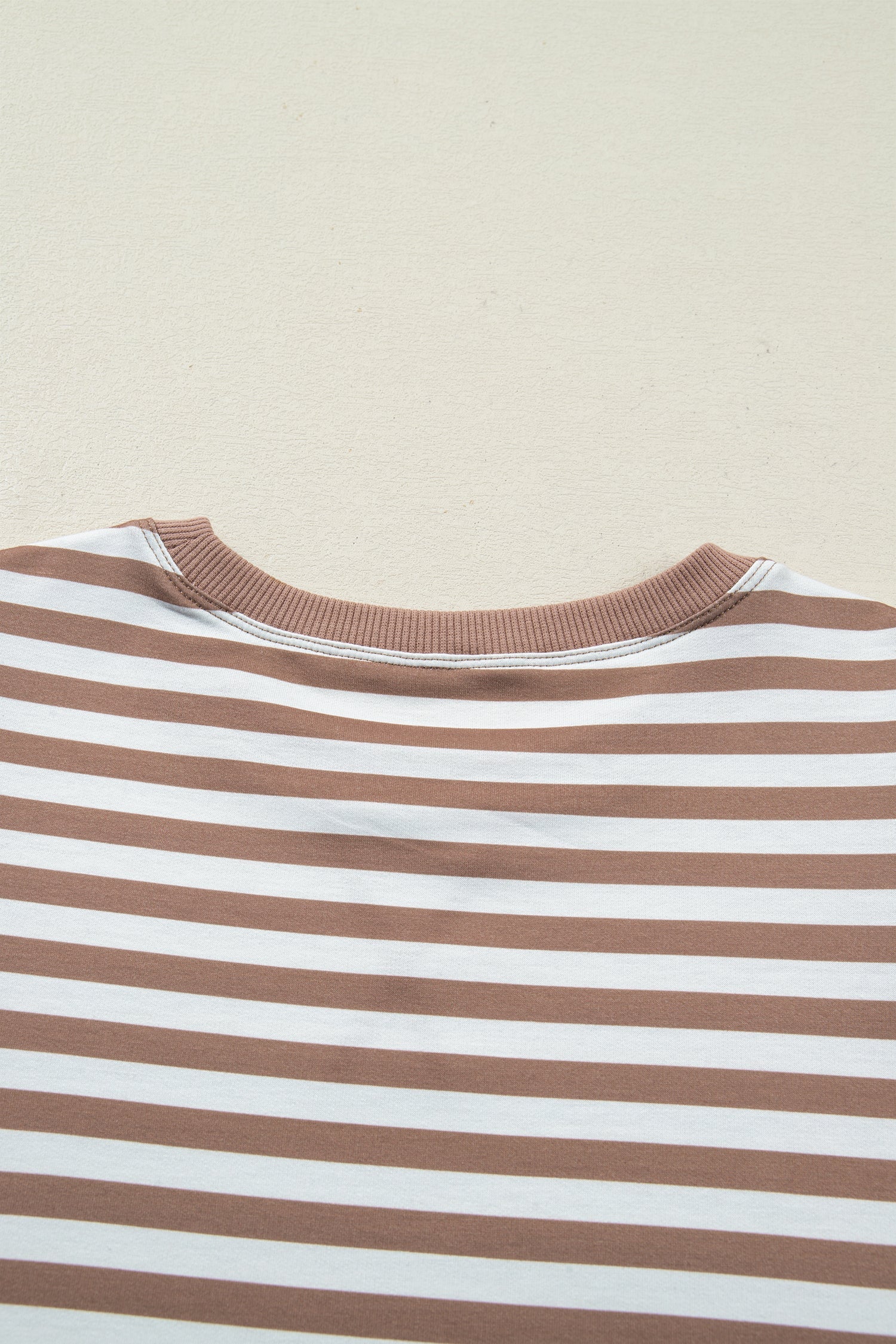 Orange Stripe Short Bubble Sleeve T Shirt