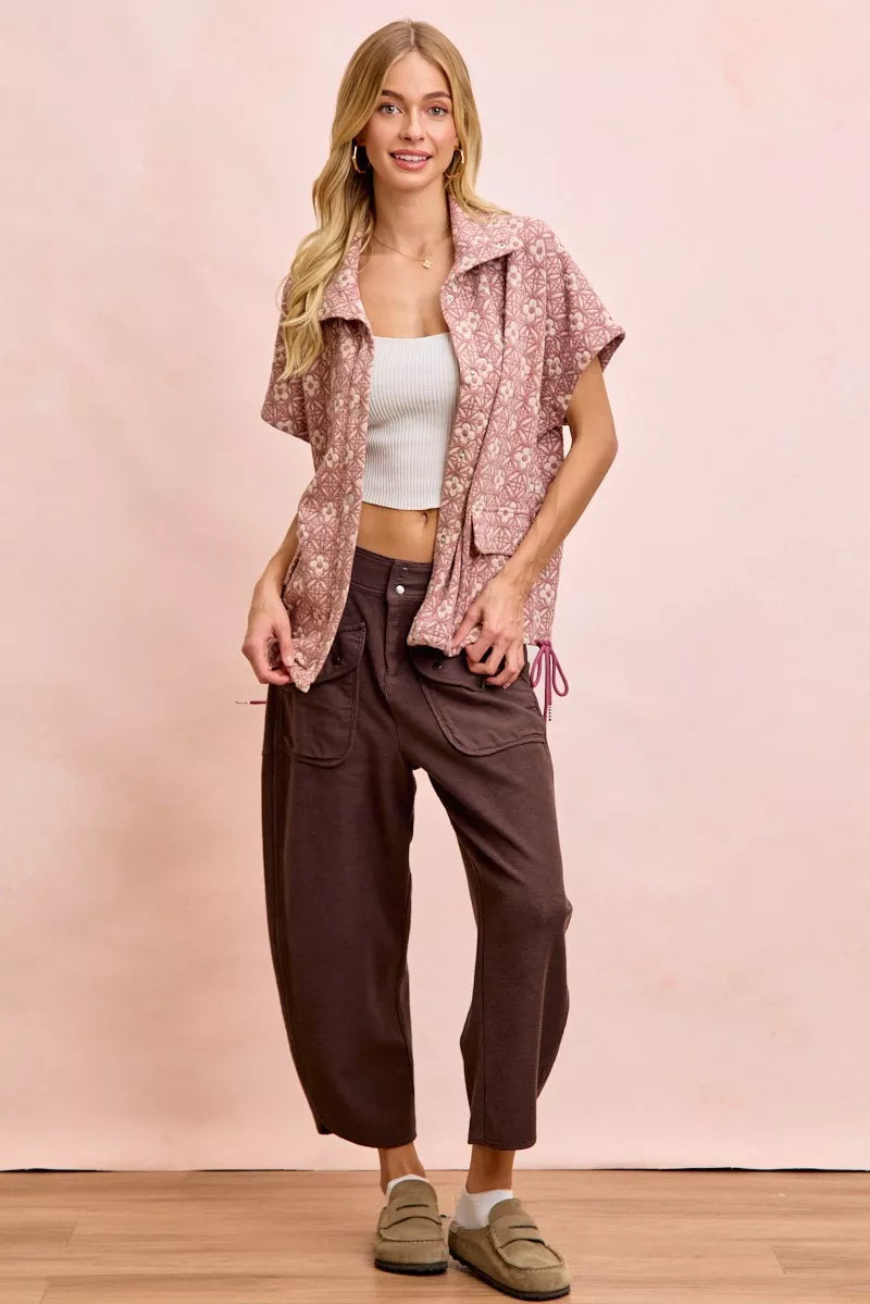 Washed Terry Pants with Pockets