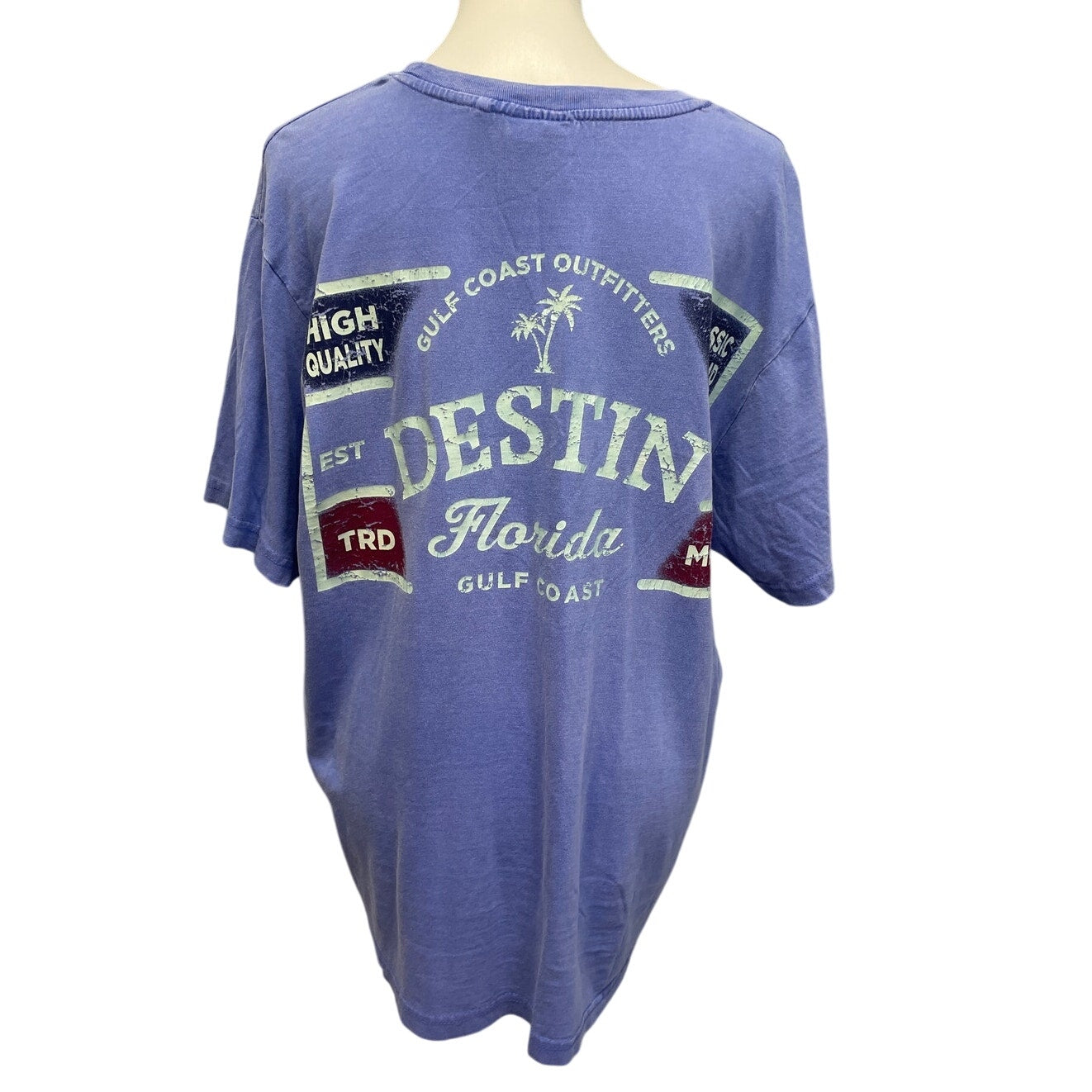 Alvins Island Collection Mens XL Destin Flordia Short Sleeve Crew Neck Tee Shirt