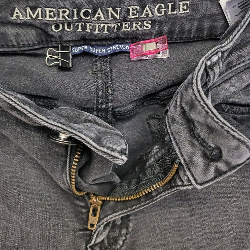American Eagle Womens 6 Factory Distressed Cotton Viscose Denim Jeggings