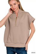 Scuba High Neck Half Zip Top