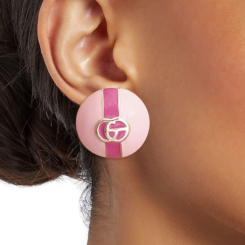 Dome Stud Earrings Pretty in Pink Stylish Fashion Jewelry