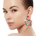 Statement Pink Clay Strawberry Donut Earrings Trendy Fashion Jewelry