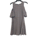 Banana Republic Womens 8P Polyester Geometric Floral Circle Cold Shoulder Dress