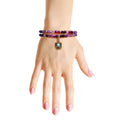 Natural Stone Thunderbird Bracelet Purple Stylish Statement Jewelry