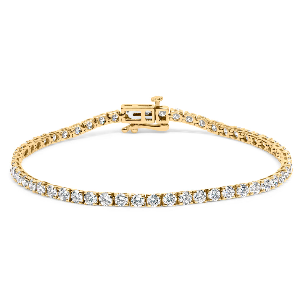 14K White Gold 5.0 Cttw Lab Grown Diamond Tennis Bracelet (F-G Color, VS1-VS2 Clarity) - 7.25" Inches