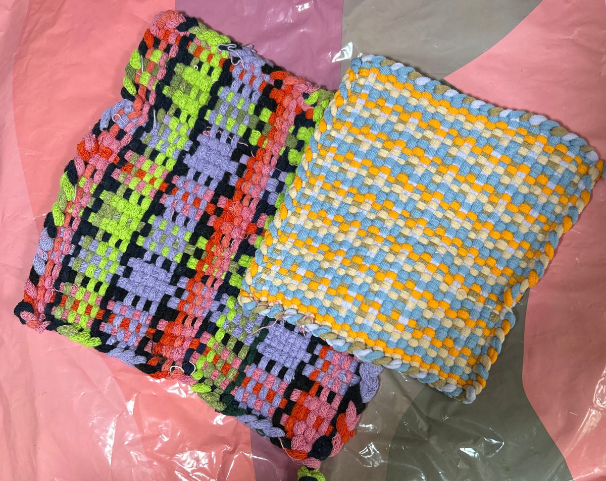 Set of Handcrafted Woven Potholders