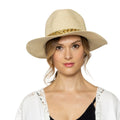 Panama Hat with Ivory Chain Band – Stylish Casual Fashion Accessory