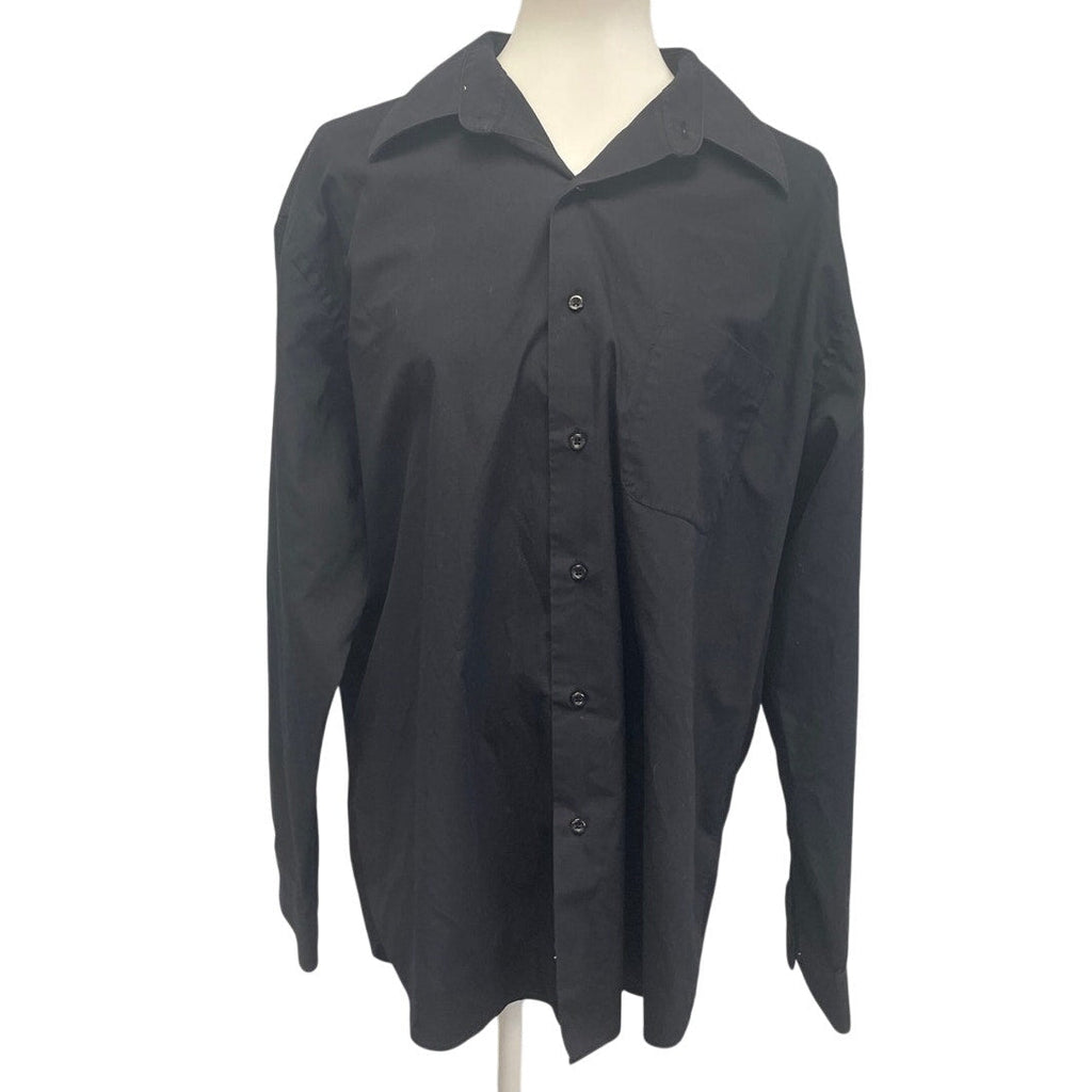 Croft & Borrow Mens Large PolyCotton Long Sleeve Button Up Shirt w Front Pocket