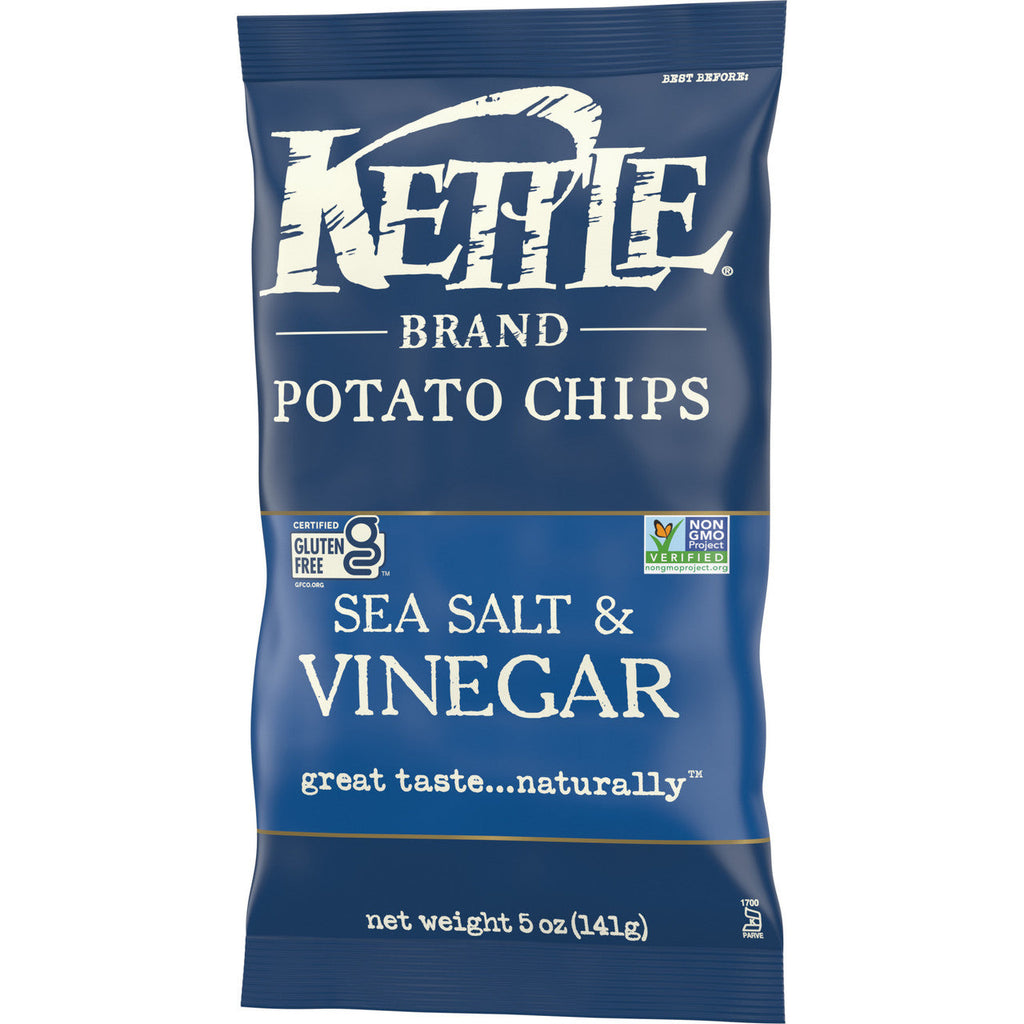 Kettle Chips Salt & Vinegar Potato Chips (15x5 Oz)